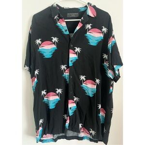 No Boundaries • Black and Blue Palm Tree Shirt